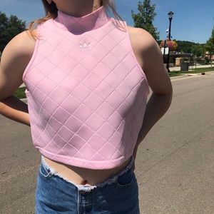 Adidas Originals High Neck Quilted Halter Tank